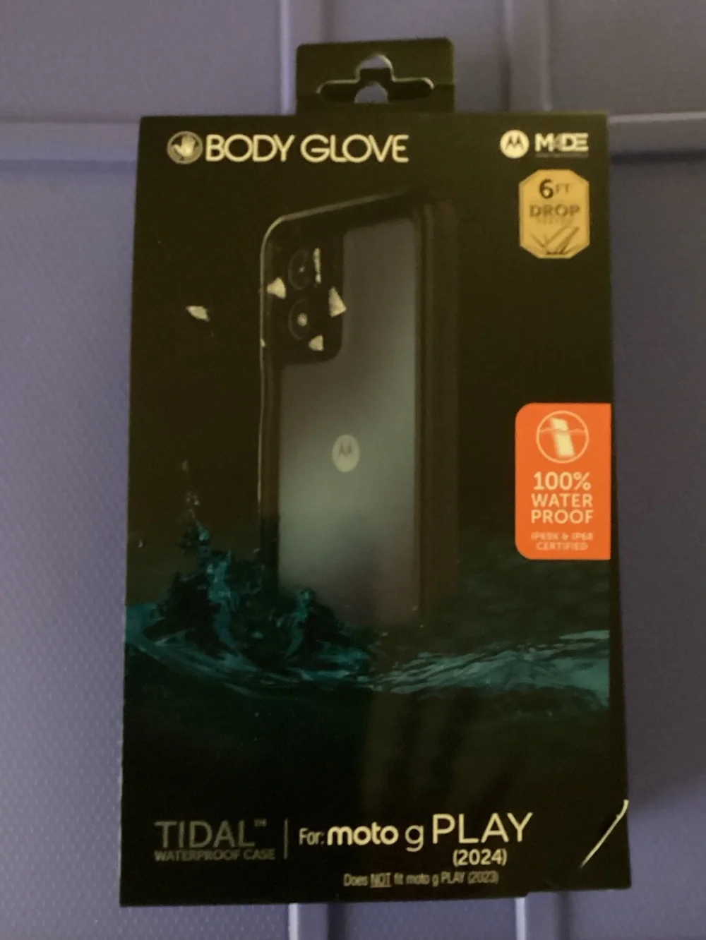 Body Glove Black Tidal Waterproof Case for moto g PLAY (2024)
